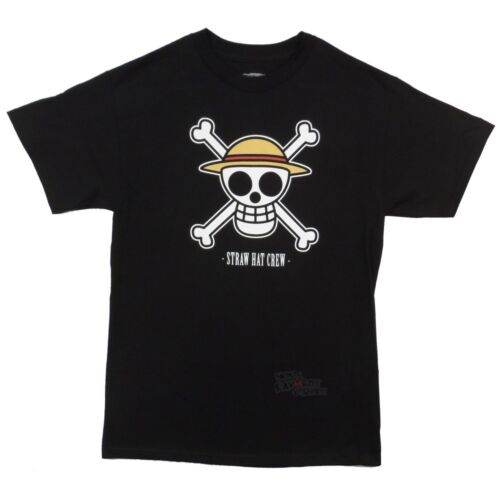 One Piece Luffy Flag Straw Hat Crew Anime Adult T-Shirt - S
