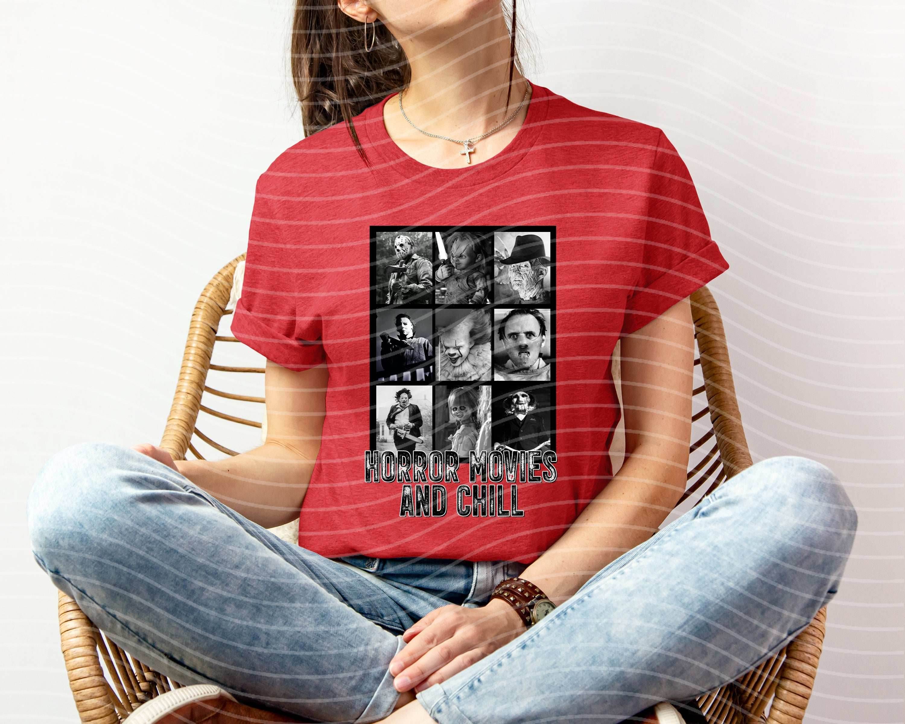 Horror Movies and Chill Graphic Tee - S