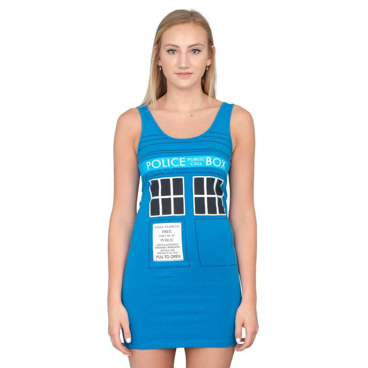 TARDIS Police Box Costume Tank Dress - XS