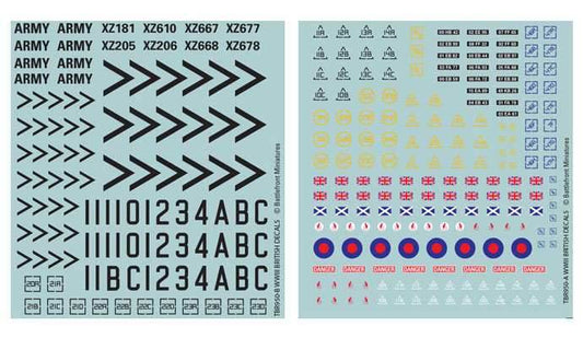Team Yankee: British - Decal Set - 