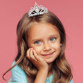 Marquise Stone Cluster Accent Crystal Rhinestone Paved Princess Crown Mini Tiara