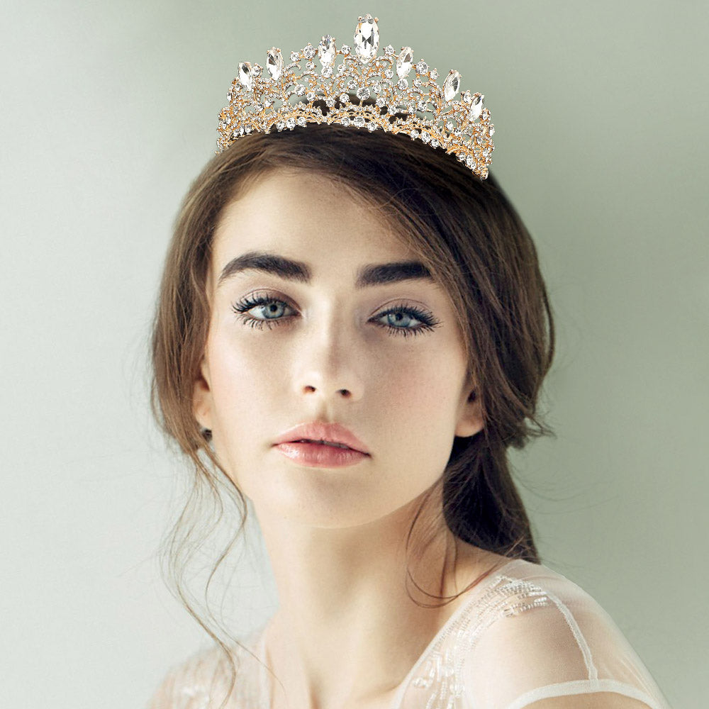 Marquise Stone Custer Accent Princess Tiara