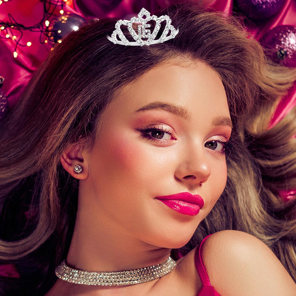 "16" Crystal Rhinestone Mini Tiara