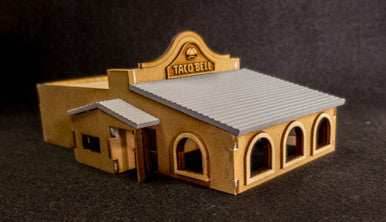28mm (O Gauge) Taco Restaurant (MDF) - 28MMDF163 - 