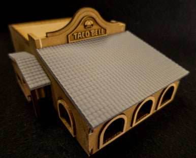 28mm (O Gauge) Taco Restaurant (MDF) - 28MMDF163 - 