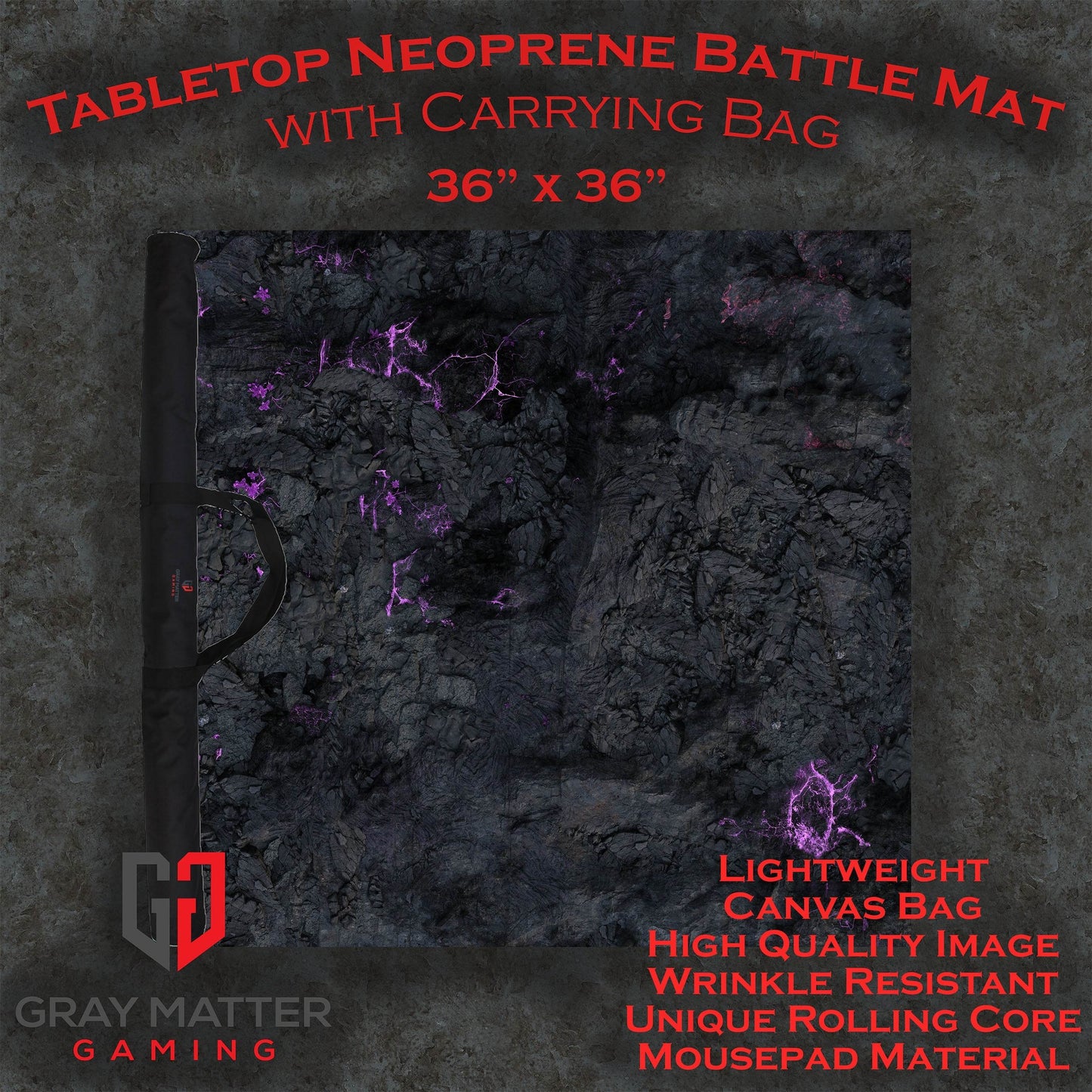 Tainted Cavern - Neoprene Battle Mat - Warhammer, AoS, 40K, Kill Team, MCP, Shatterpoint, Legion, More - 36x36