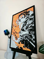 Tanjiro Hinokami Kagura Filament Painting – Demon Slayer Anime Wall Art