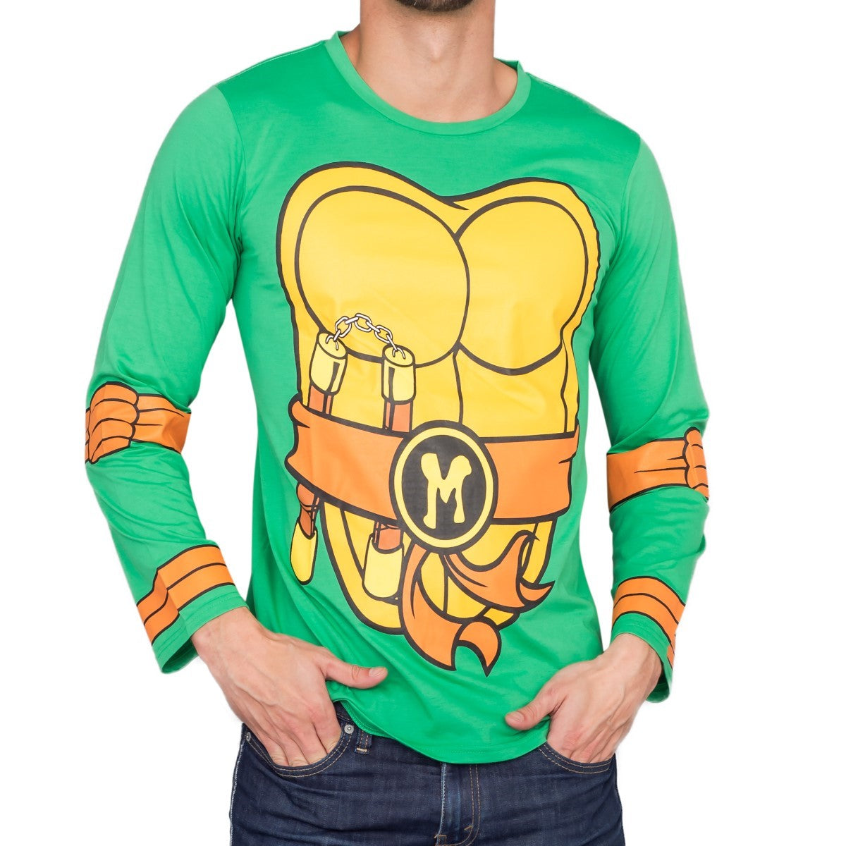 TMNT Long Sleeves Costume T-shirt & Eye Mask