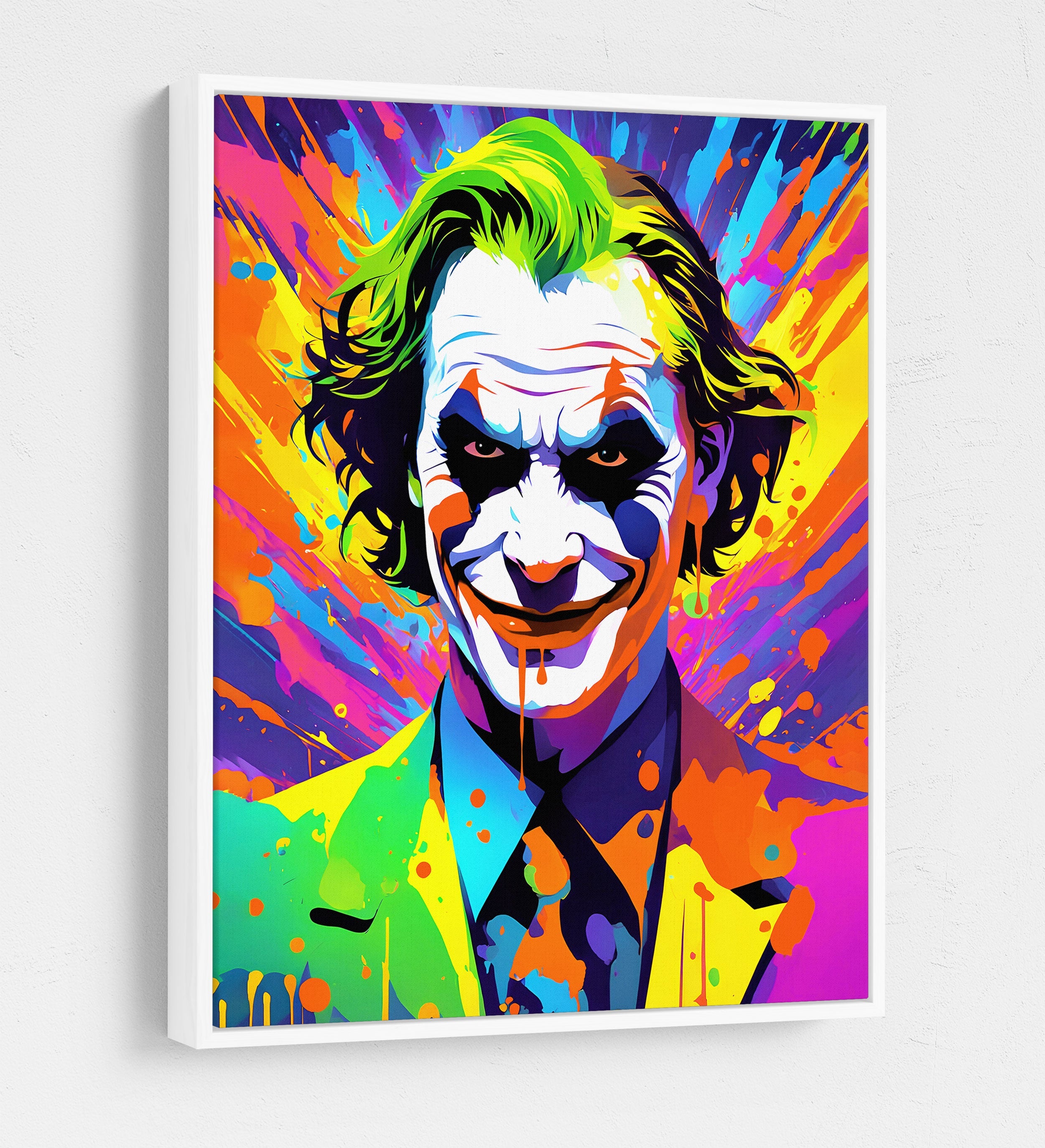 The Joker Canvas Wall Art, Abstract Joker Print