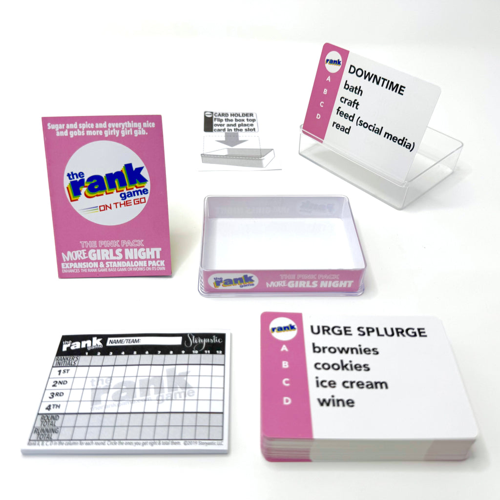 The Rank Game On-the-Go: MORE Girls Night (Pink Pack)