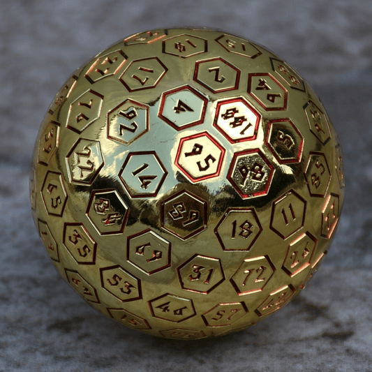 The Orb D100 - Red and Gold Metal Die - 