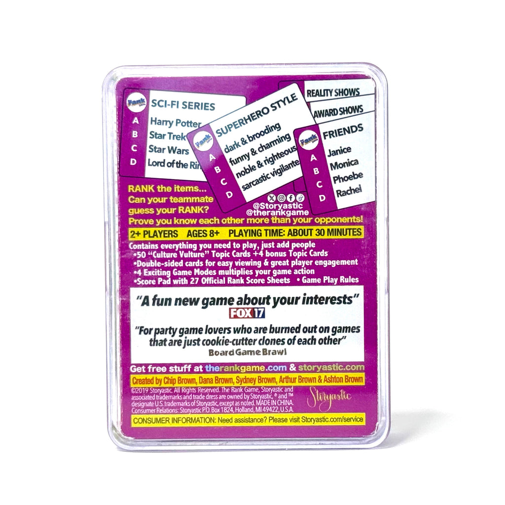 The Rank Game On-the-Go: Culture Vulture (Purple Pack)