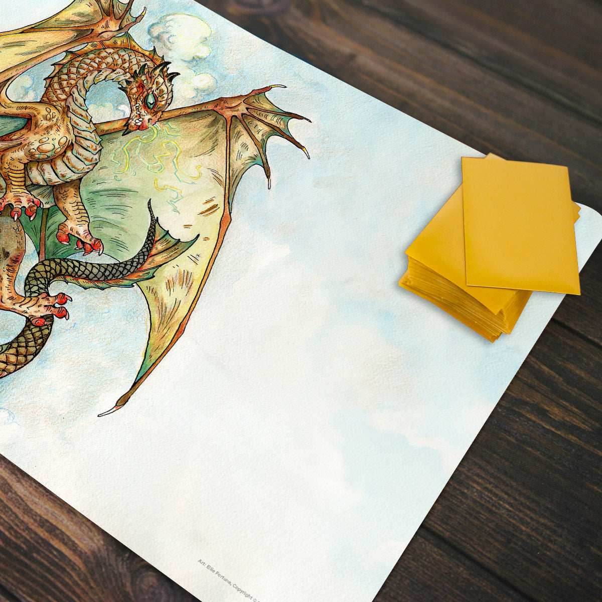 Young Bronze Dragon Playmat - Standard Playmat / Plain