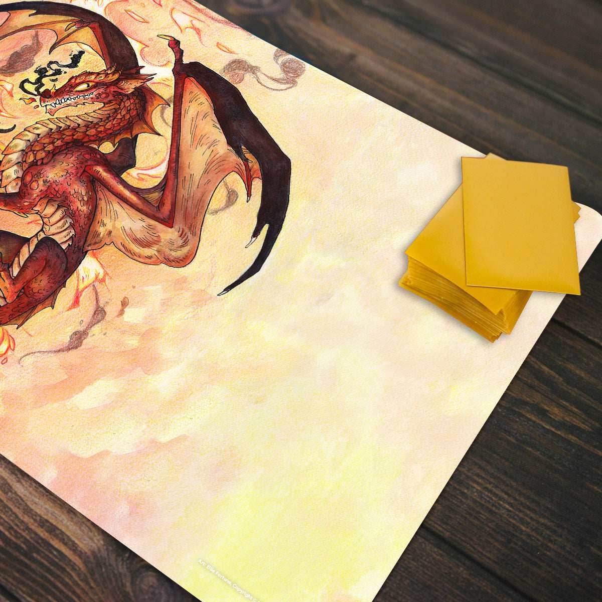 Young Red Dragon Playmat - Standard Playmat / Plain