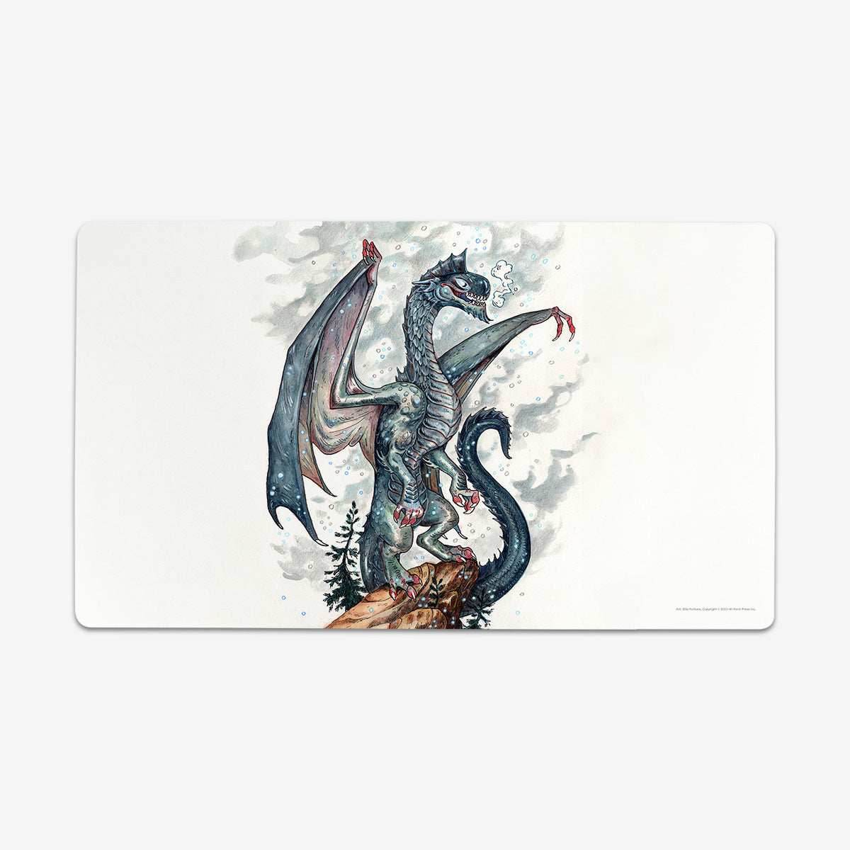 Young Silver Dragon Playmat - Standard Playmat / Plain