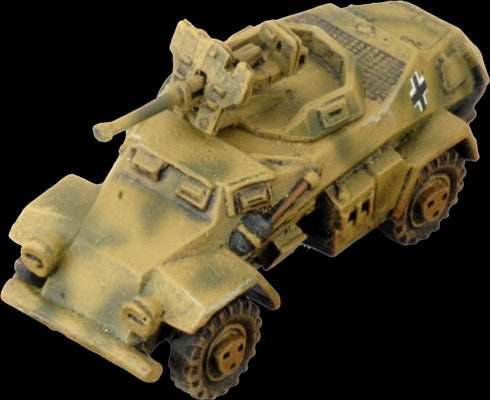 Flames of War: German SD KFZ 221 and 222 SS Scout Troop (Late War) - 