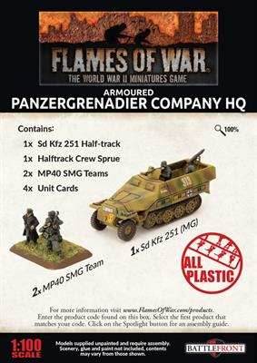 Flames of War: German Armoured Panzergrenadier Company HQ (Late War) - 