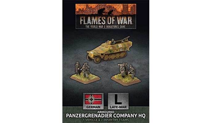 Flames of War: German Armoured Panzergrenadier Company HQ (Late War) - 