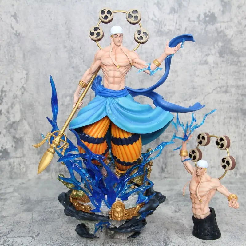 Thunder God Enel Anime Figurine, One Piece Figurines Gk Oversize PVC Statue Swappable Top Half 45 cm