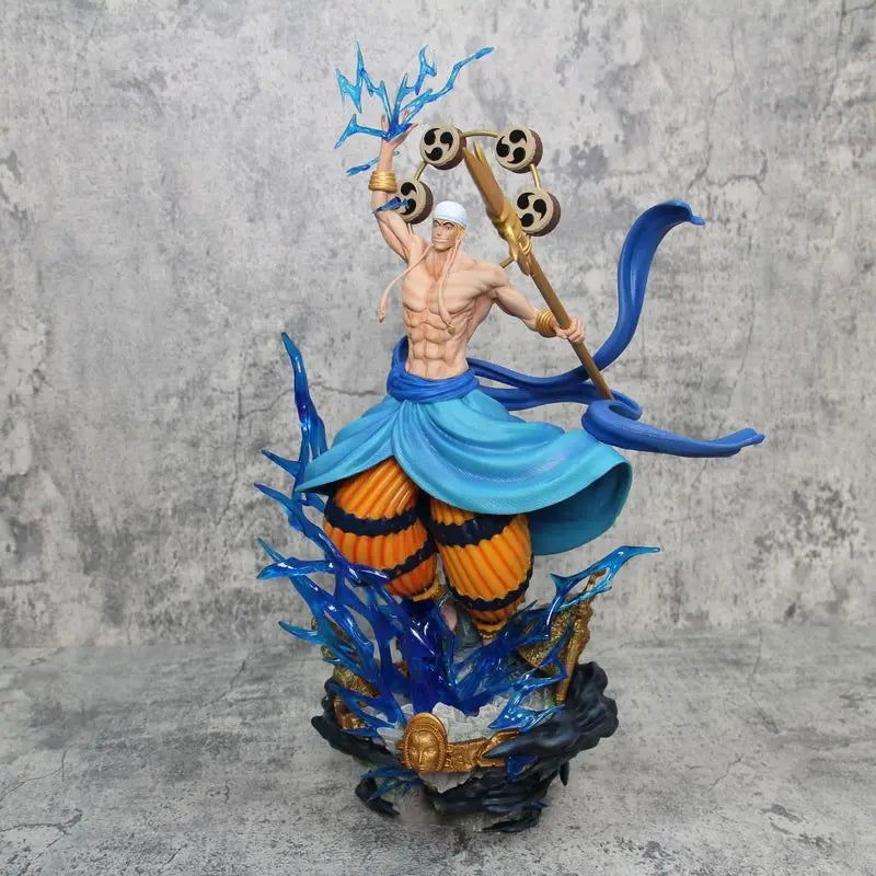 Thunder God Enel Anime Figurine, One Piece Figurines Gk Oversize PVC Statue Swappable Top Half 45 cm