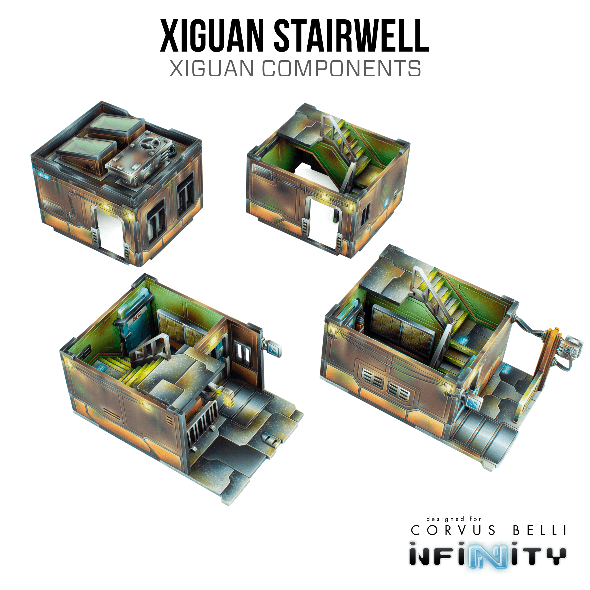 Xiguan Components - Stairwell - Left Entrance / Color Printed