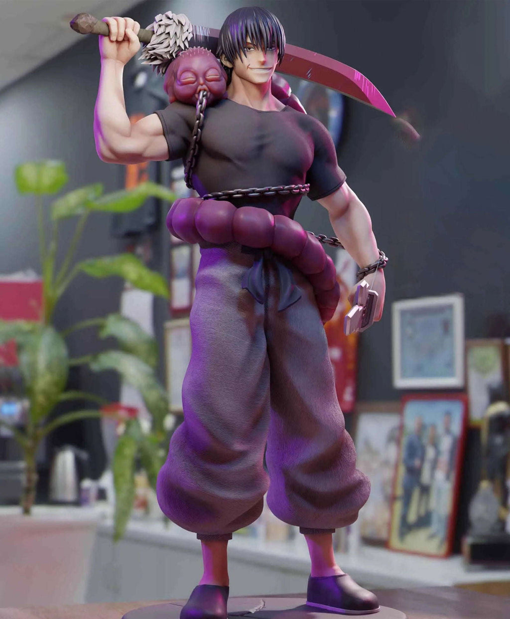 Toji Fushiguro Anime Figurine, Jujutsu Kaisen JJK Collectible Figures Strongest Warrior Standing Pose PVC Action Toys 22 cm