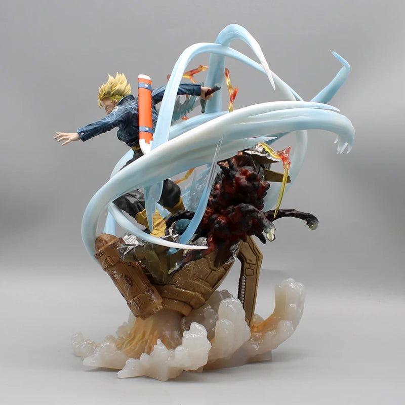 Trunks Shining Sword Attack 2 Heads Figures, Dragon Ball Z Anime Figurines Pvc Statue Gk Model 25 cm