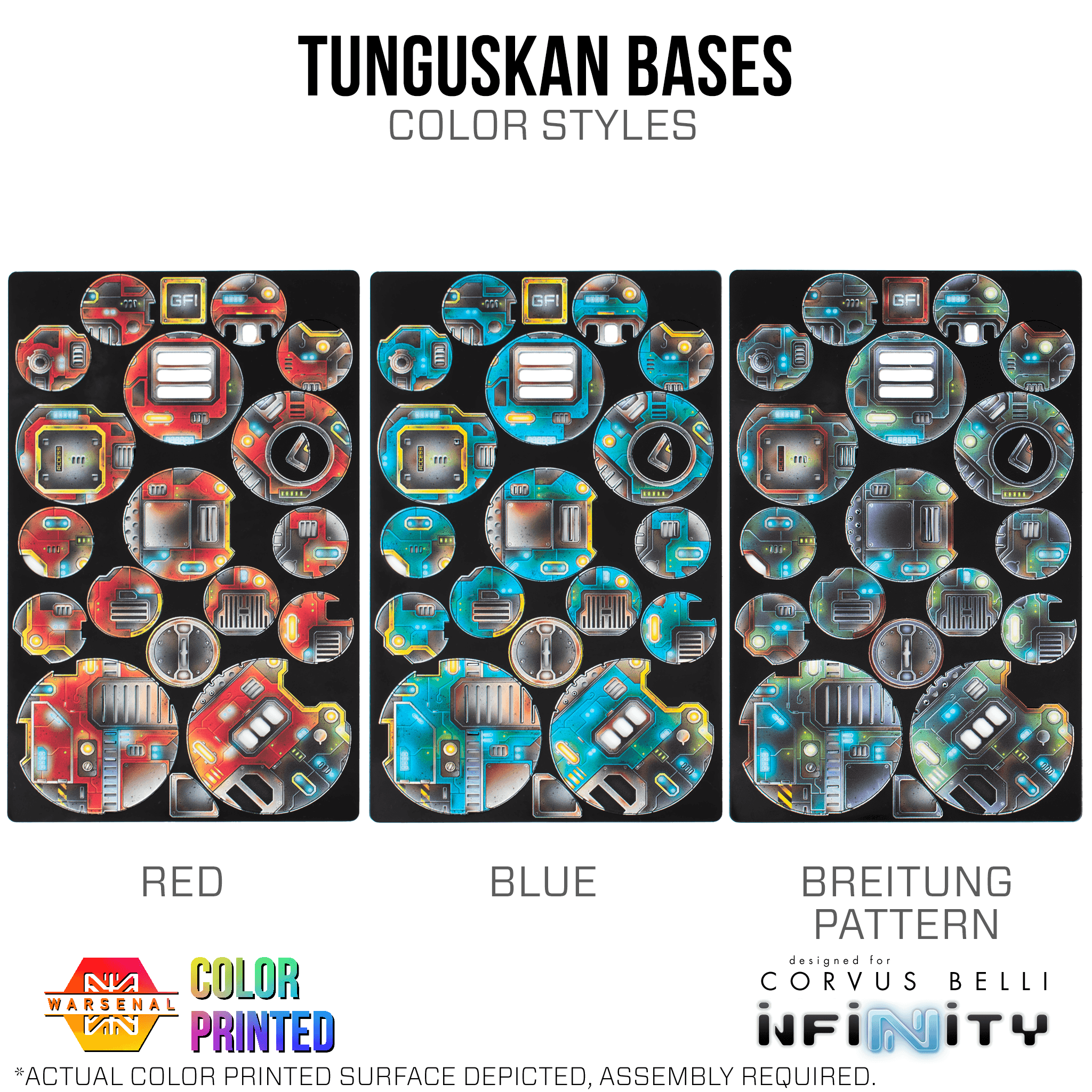 Tunguskan Bases [Color Printed] - Red