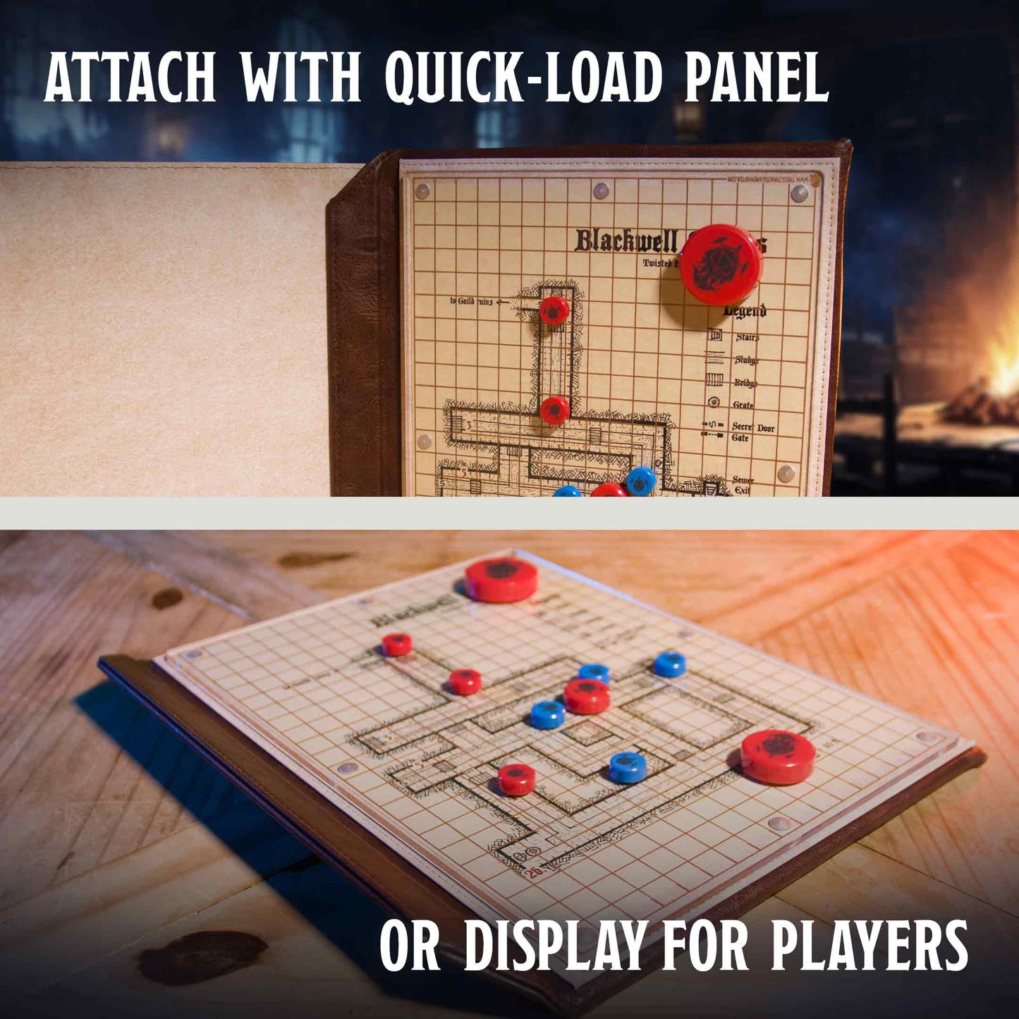 Magnetic Map Pack - Dry-Erase Battle Maps for D&D Combat & Game Master Screen