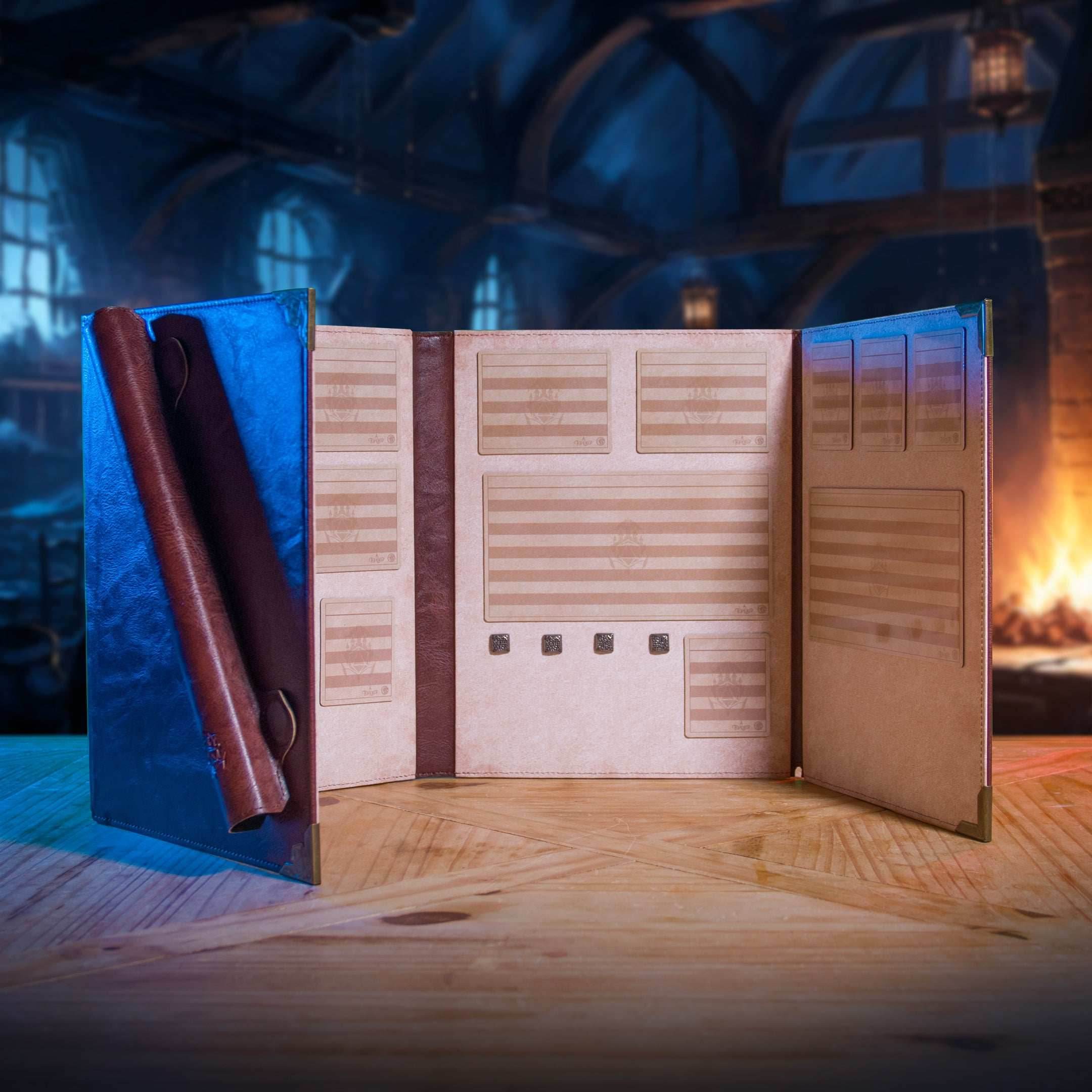 Ultimate Game Master Screen - Magnetic Modular DM Screen for D&D, Pathfinder & TTRPGs - Portrait / Brown