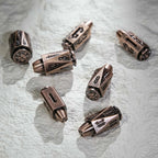 Cool dnd dice: unique metal bullet-shaped polyhedron RPG dice set