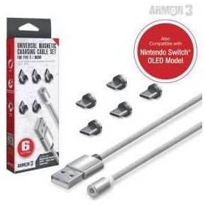 Universal Magnetic Charging Cable Set 6 Pcs - Role-Players