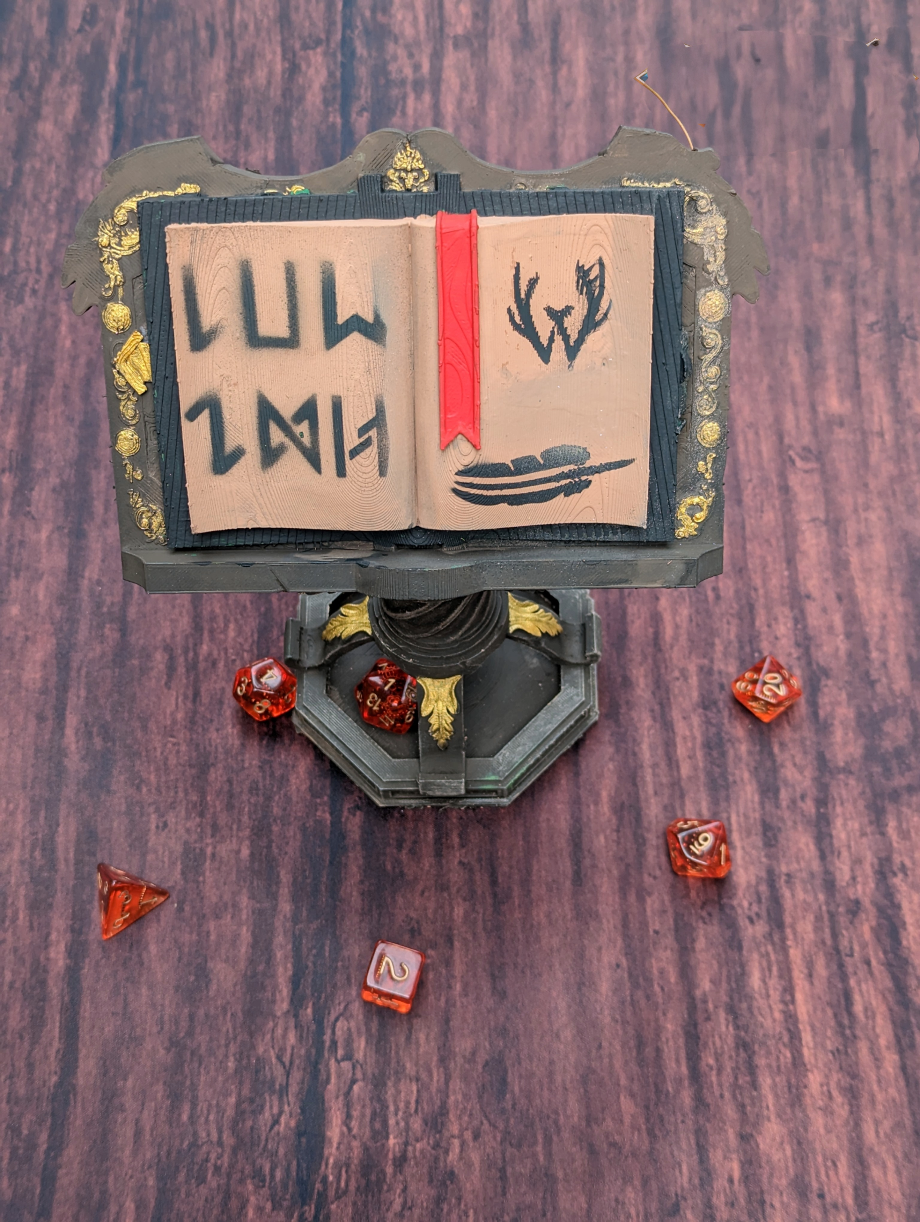 Magic Spell Book Tome 3D Printed Dice Tower - Fate's End Furhaven Collection - Unlock the Arcane Secrets of the Magic Tome!