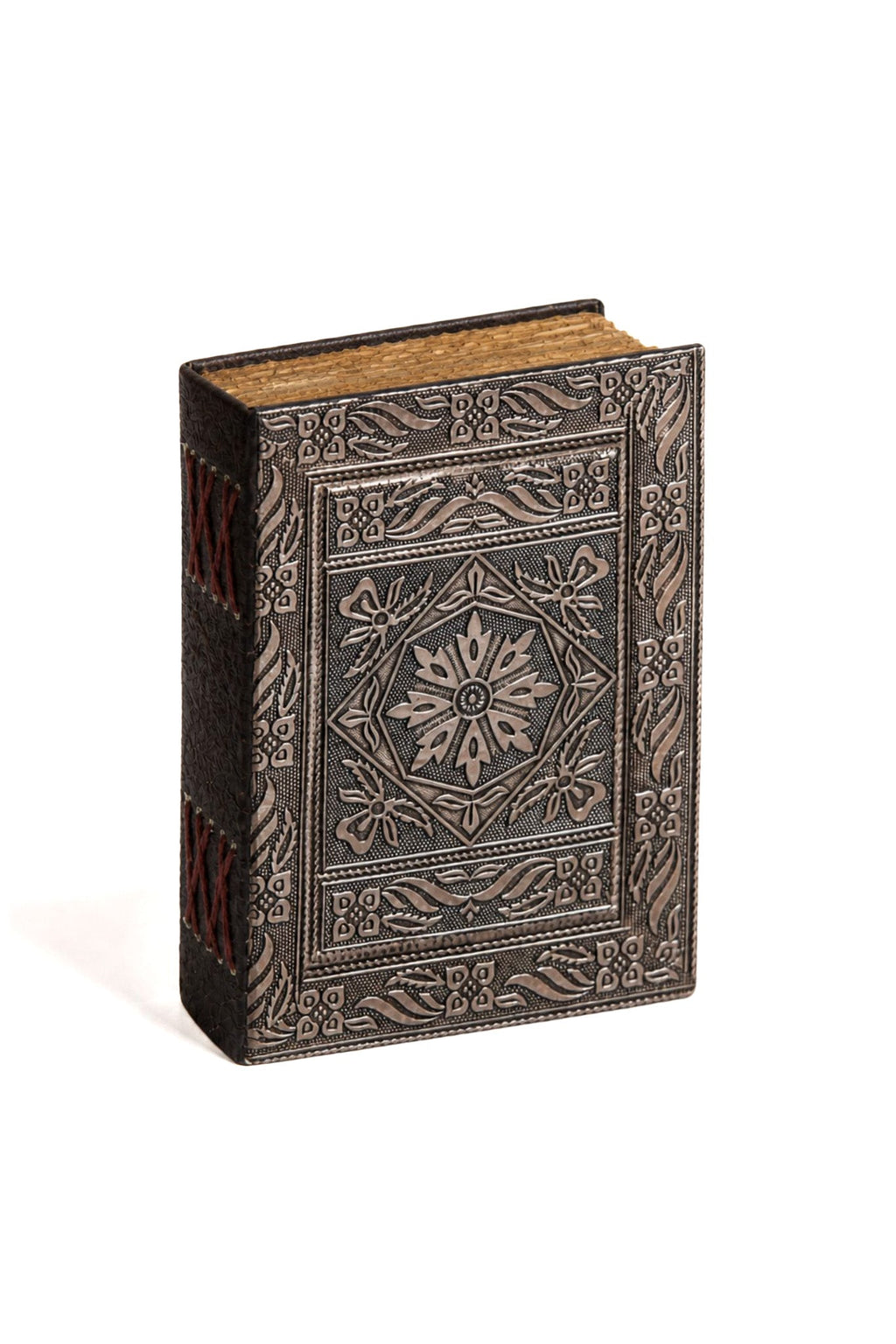 Leather Journal with Silver/Gold Embossed Repoussé Cover