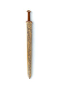 Large Wood Replica Viking Sword with Norse Motif