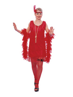 Adult Roaring 20s Red Flapper Gatsby Dress