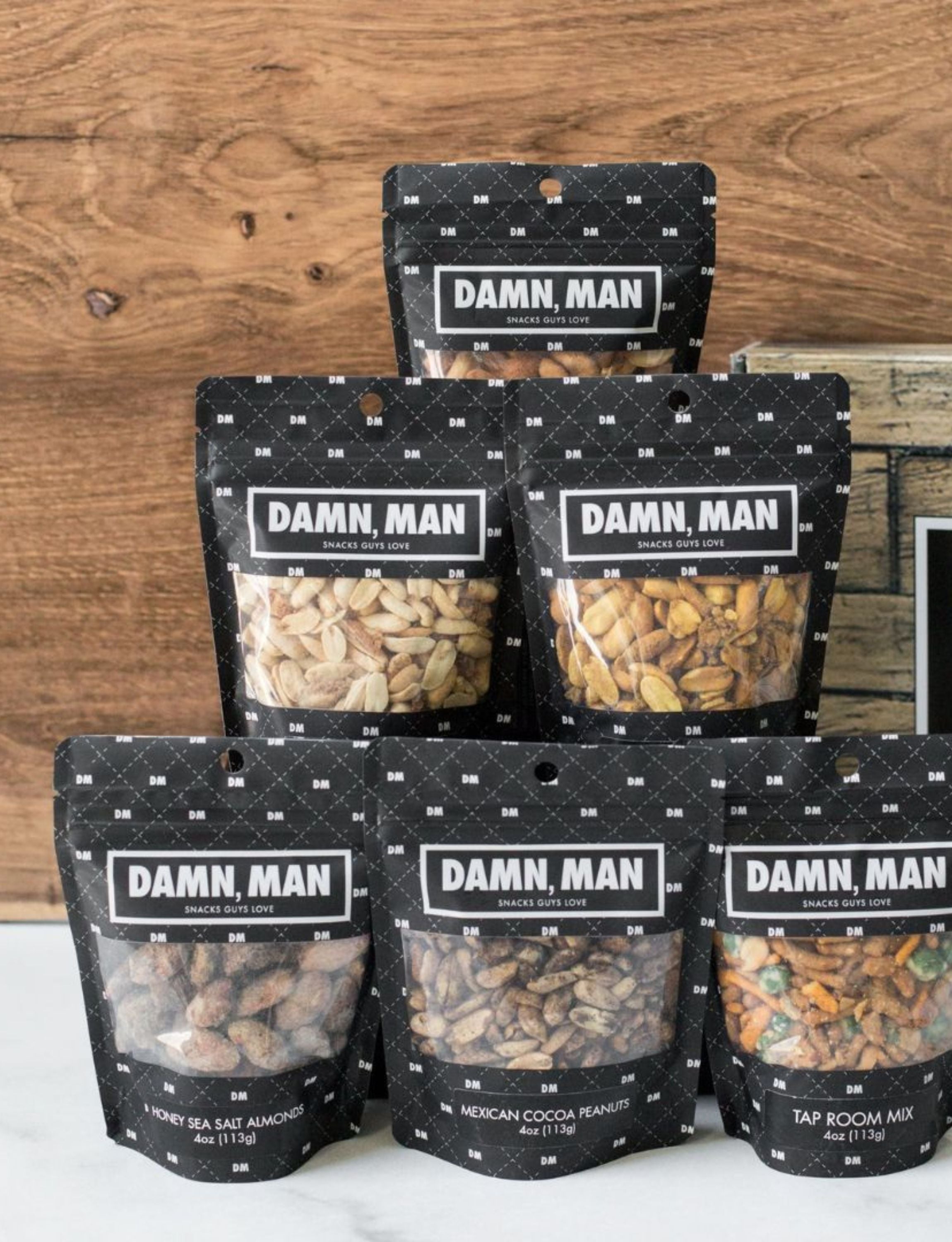 Manly Mixed Nuts Box – 6 Gourmet Nut Varieties | Handcrafted & Kettle-Cooked Snacks