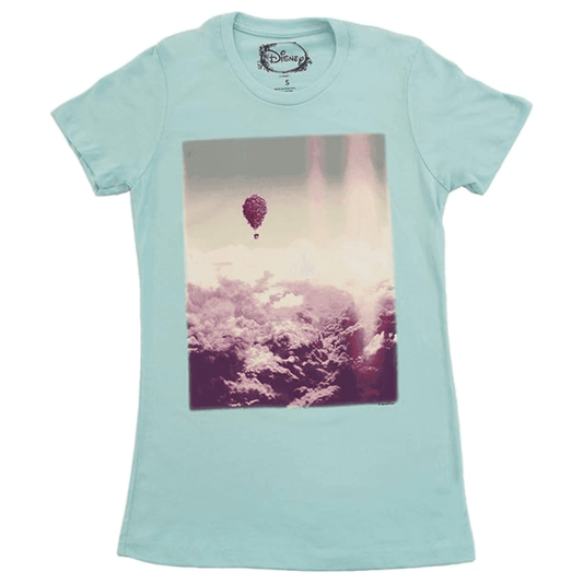 Disney Up Balloons in The Sky Juniors Cancun Blue T-Shirt - S