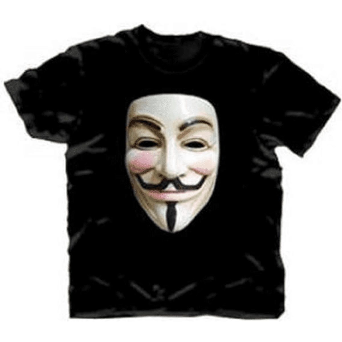 DC Comics V For Vendetta Photo Real Guy Fawkes Mask Adult T-Shirt Adult - S