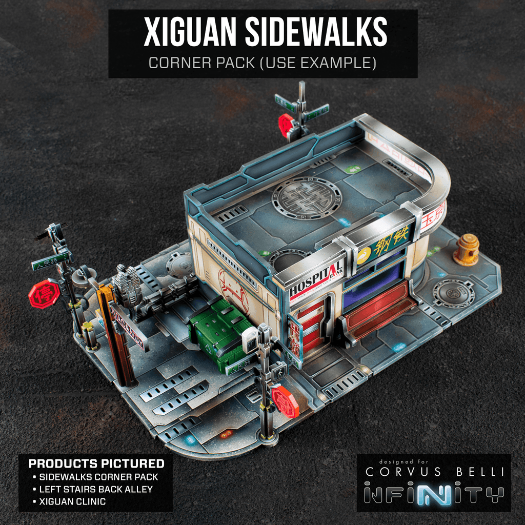 Xiguan Sidewalk - Corners - Color Printed