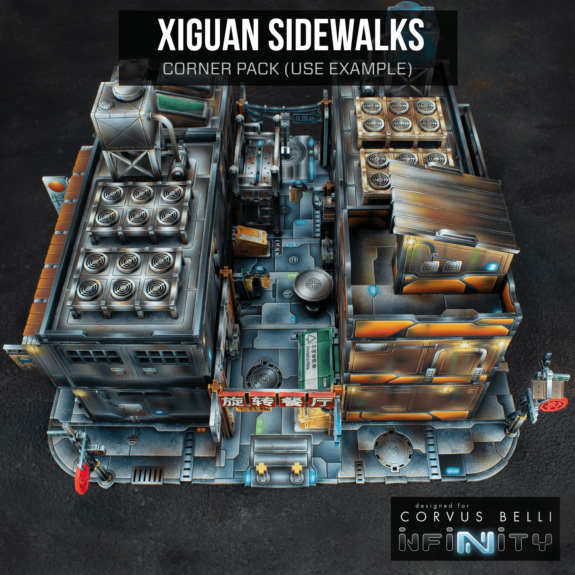 Xiguan Sidewalk - Corners - Color Printed