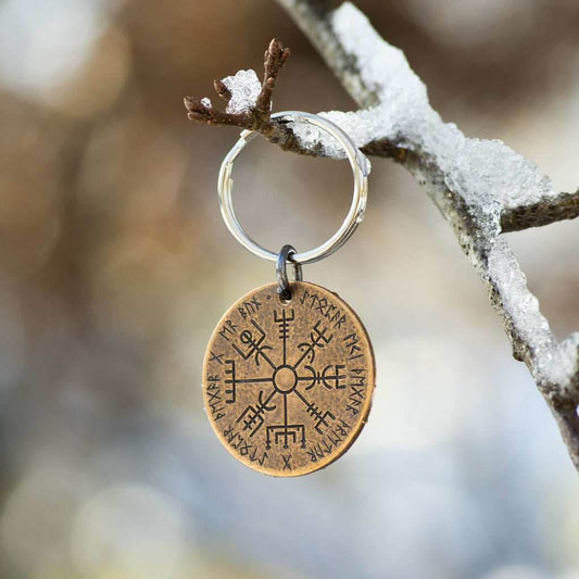 Vegvisir Norse Compass Bronze Keyring - 