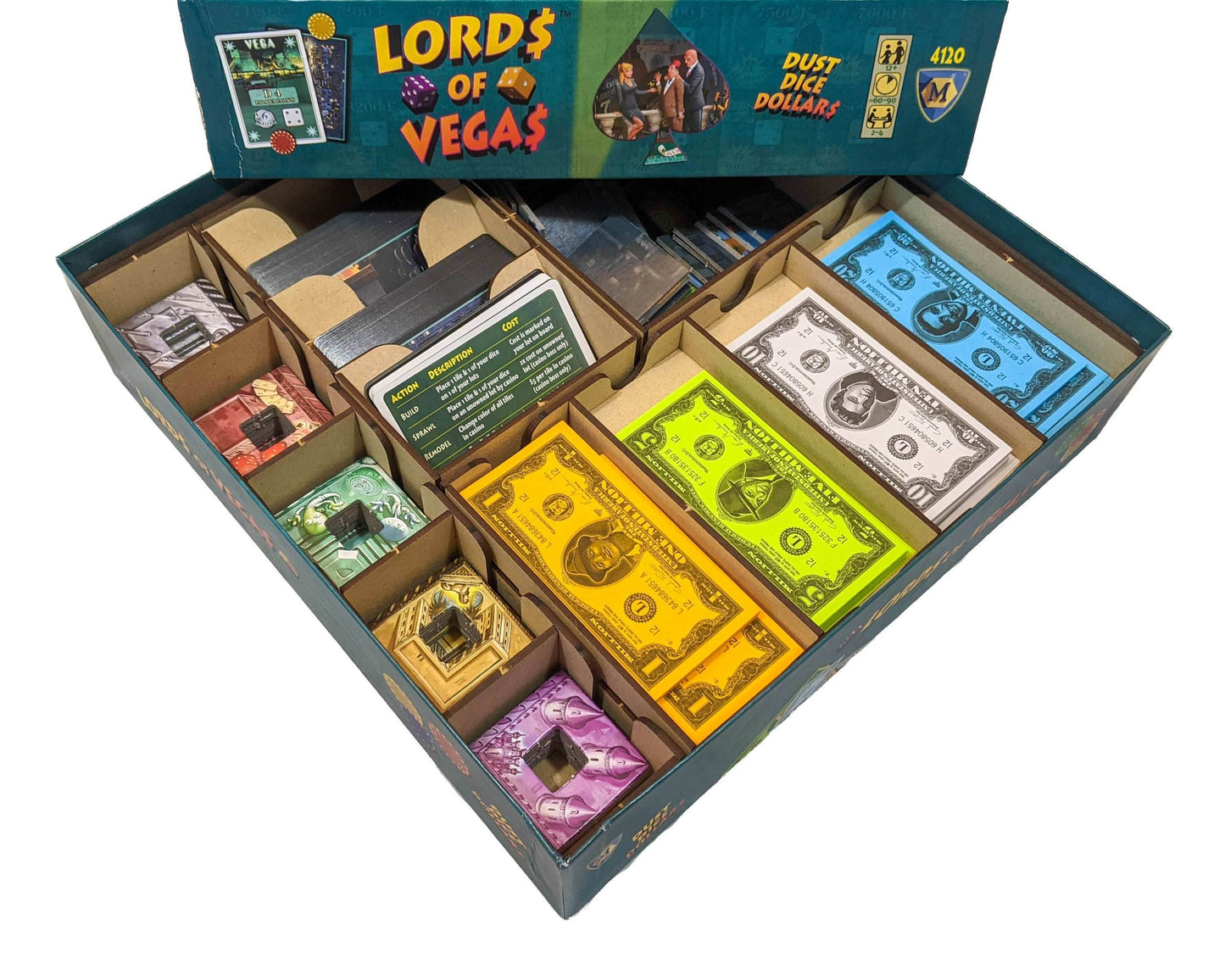 Lords of Vegas Board Game Organizer Insert - 