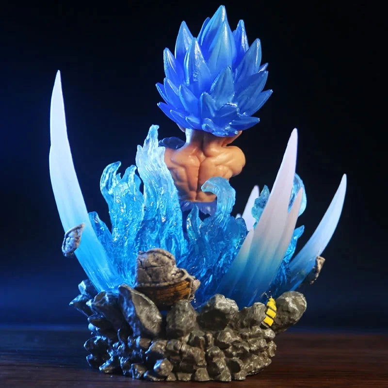 Vegeta, Goku, and Zamasu Anime Chibi LED Figures, Dragon Ball Super Cute Kawaii Mini Anime Figurines Collection 10 cm