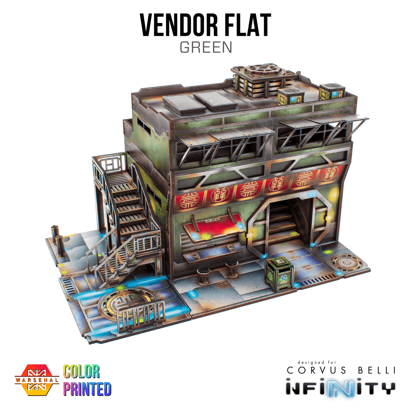 Xiguan Vendor Flat - Color Printed in Red