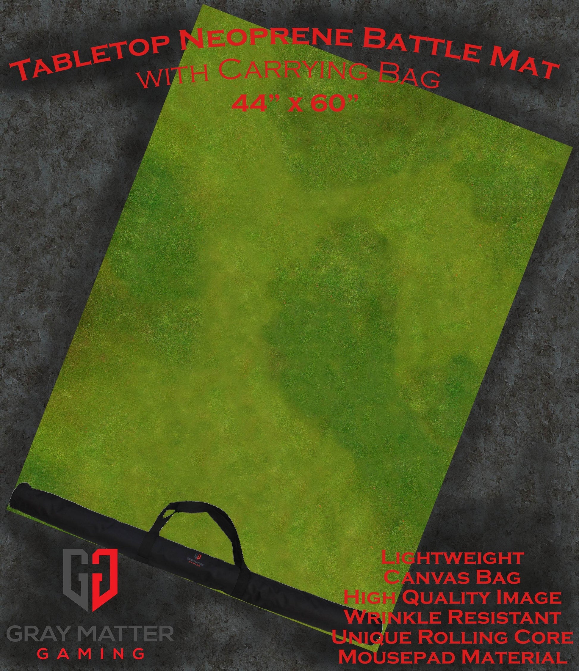 Verdant Fields 2 - Neoprene Battle Mat - Warhammer, AoS, 40K, Kill Team, MCP, Shatterpoint, Legion, More - 44x60