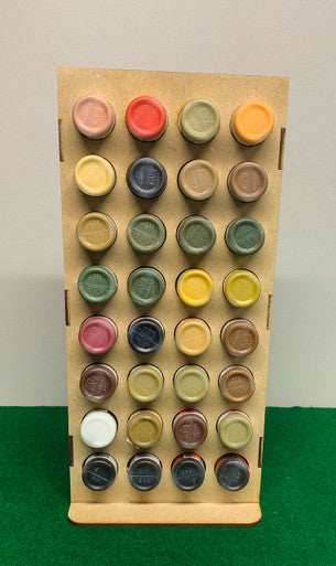 Vertical Paint Rack, Half - 26mm, For Vallejo and Army Painter Style Dropper Bottles - 