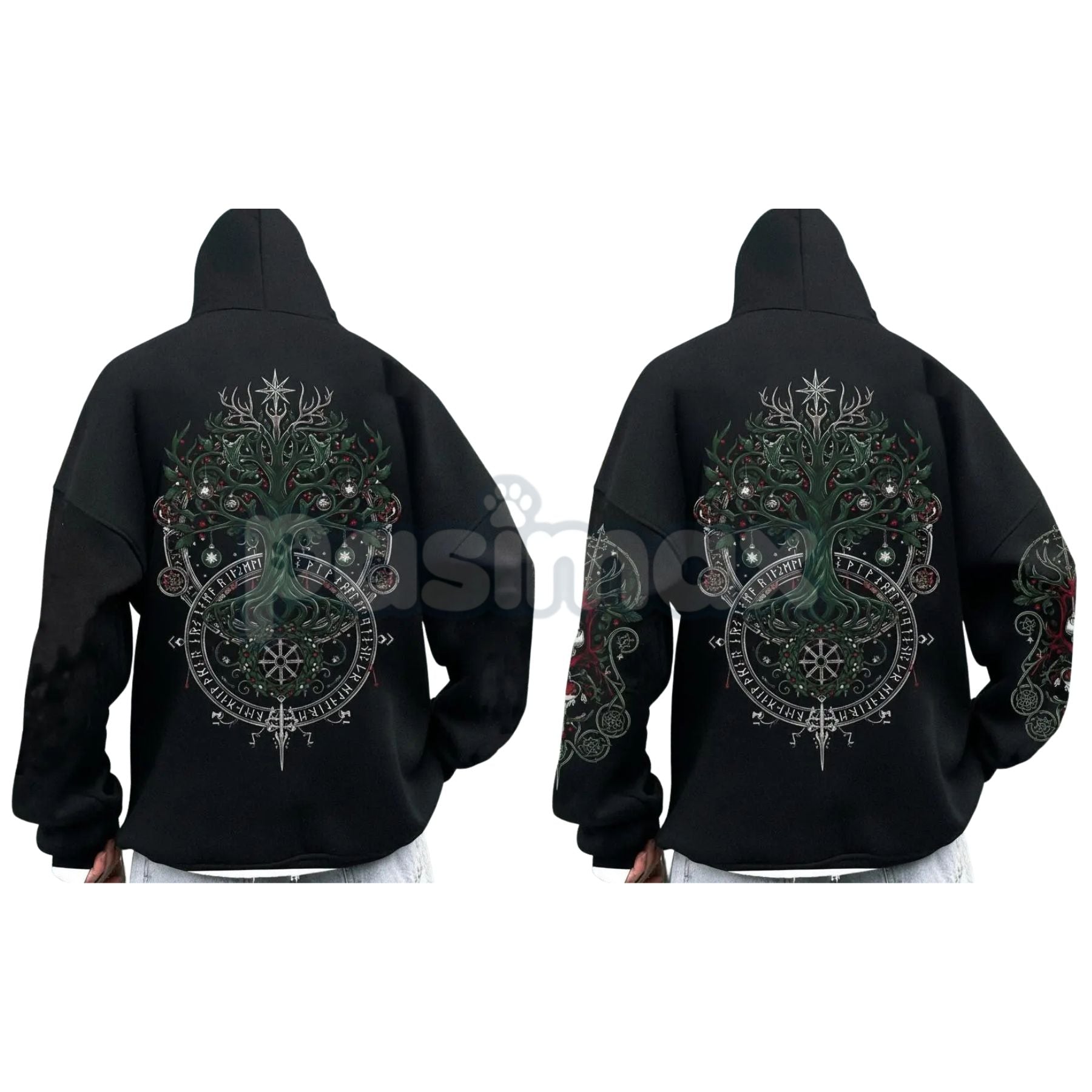 Viking Destiny Nordic Gods Hoodie – Norse Mythology Graphic Pullover, Ancient Lore & Spiritual Streetwear, Unisex