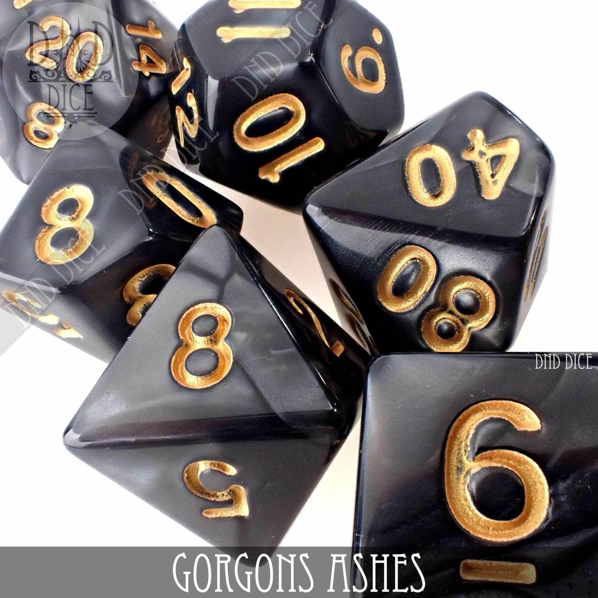 Gorgons Ashes 7 or 11 Dice Set - 7 Dice Set