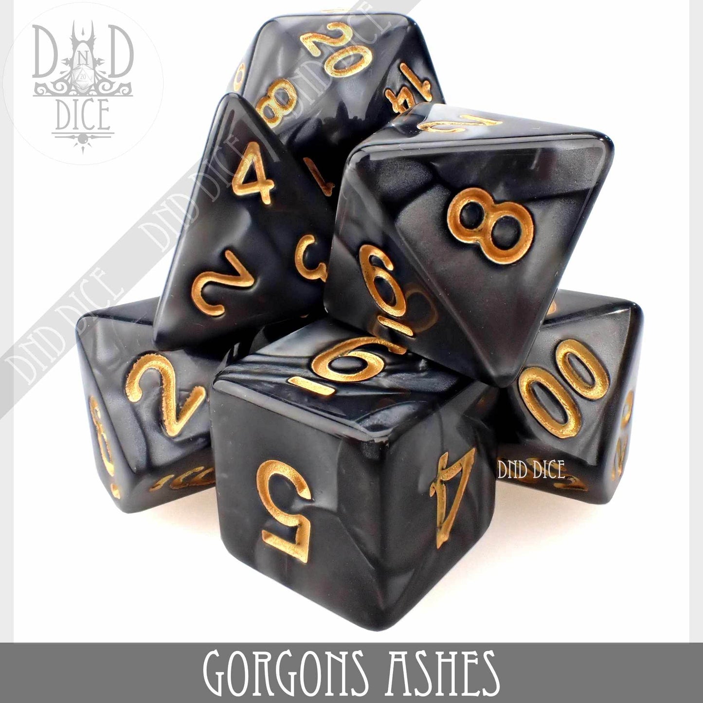 Gorgons Ashes 7 or 11 Dice Set - 7 Dice Set
